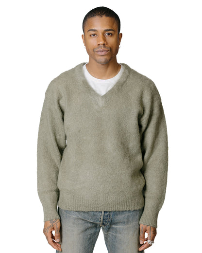 lost & found The Real McCoy's The Real McCoy's MC23109 JM Mohair V-Neck Sweater Mint
