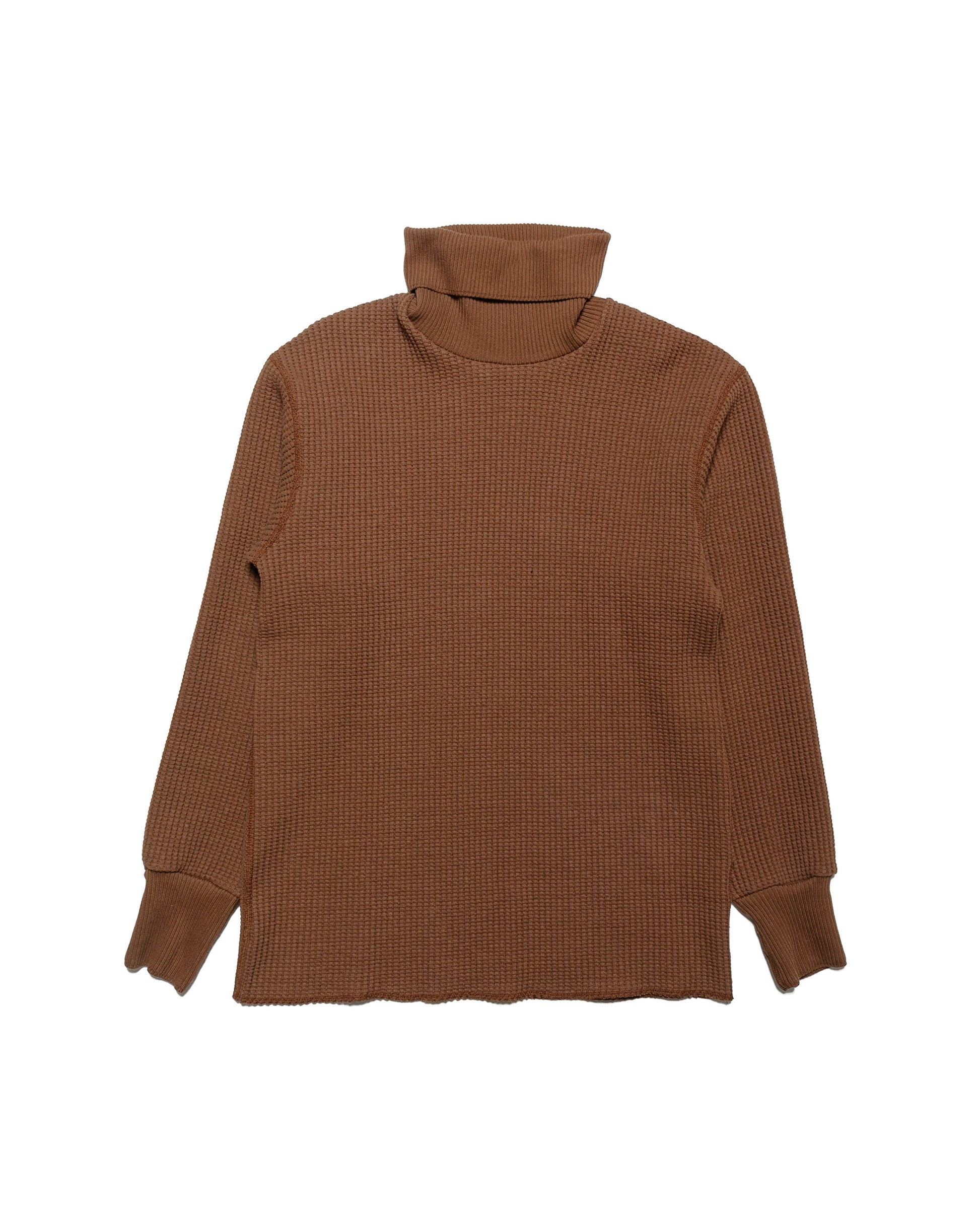 lost & found The Real McCoy's The Real McCoy's MC23110 High Neck Thermal Shirt Brown