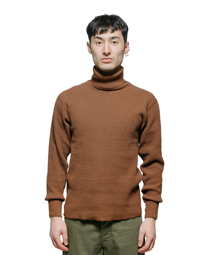 lost & found The Real McCoy's The Real McCoy's MC23110 High Neck Thermal Shirt Brown