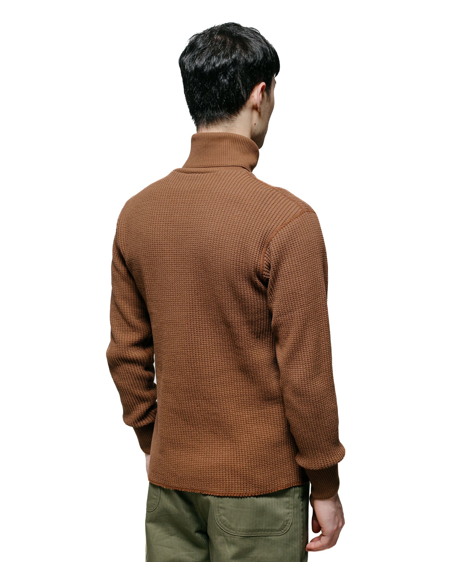 lost & found The Real McCoy's The Real McCoy's MC23110 High Neck Thermal Shirt Brown