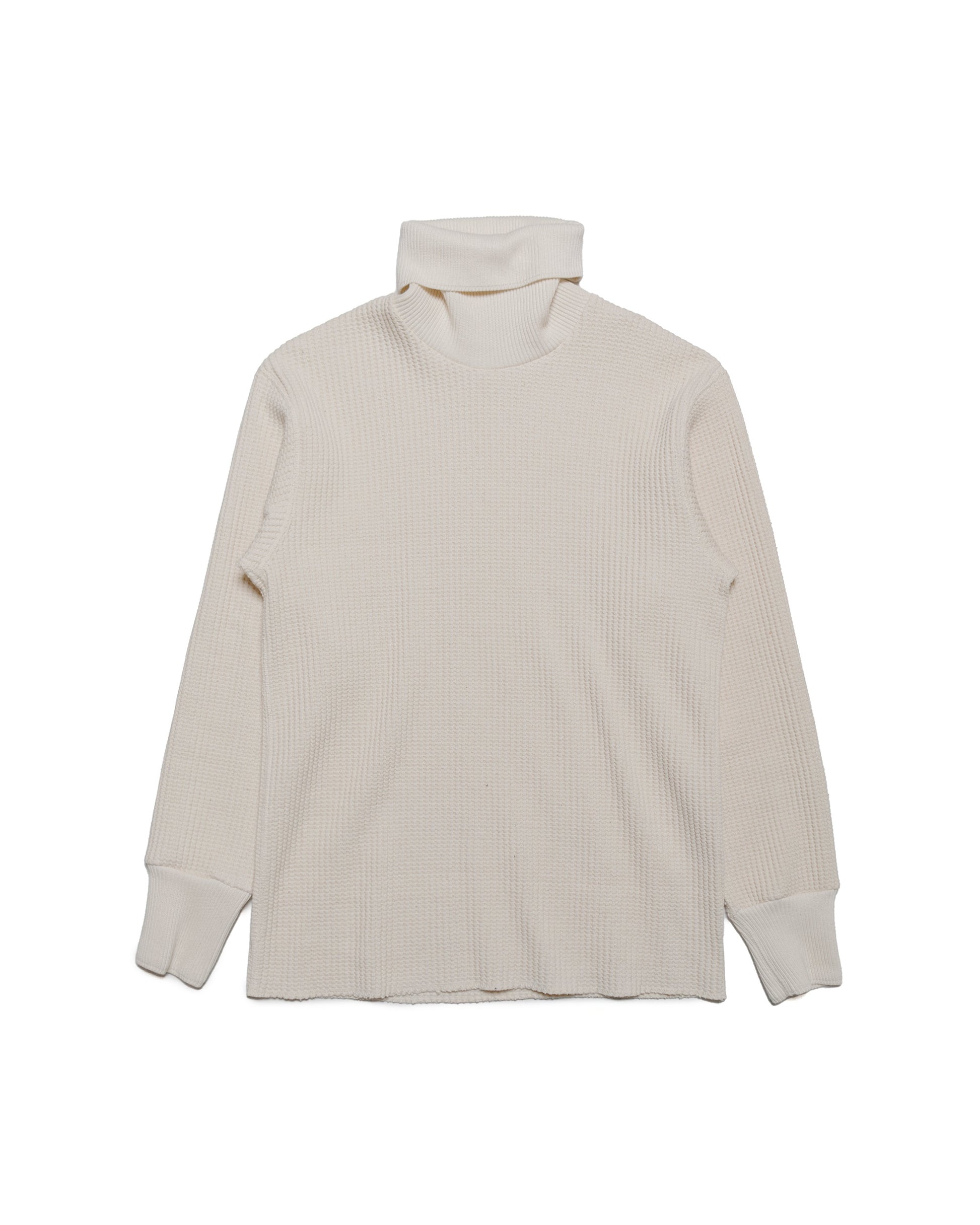 lost & found The Real McCoy's The Real McCoy's MC23110 High Neck Thermal Shirt Ecru