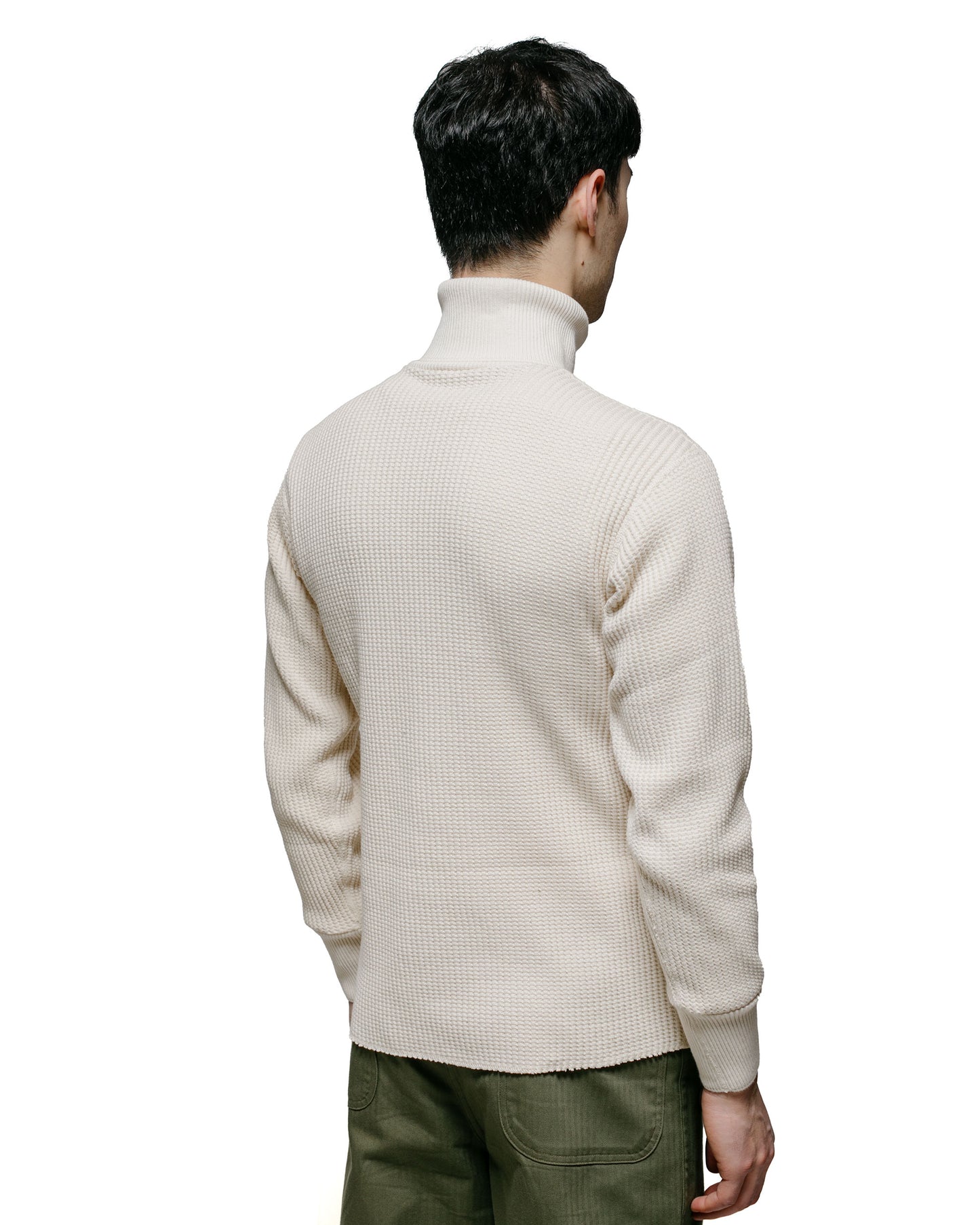 lost & found The Real McCoy's The Real McCoy's MC23110 High Neck Thermal Shirt Ecru