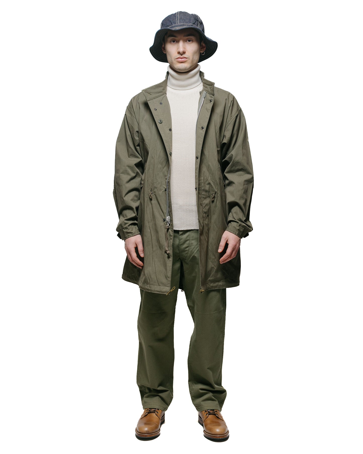 lost & found The Real McCoy's The Real McCoy's MC23110 High Neck Thermal Shirt Ecru