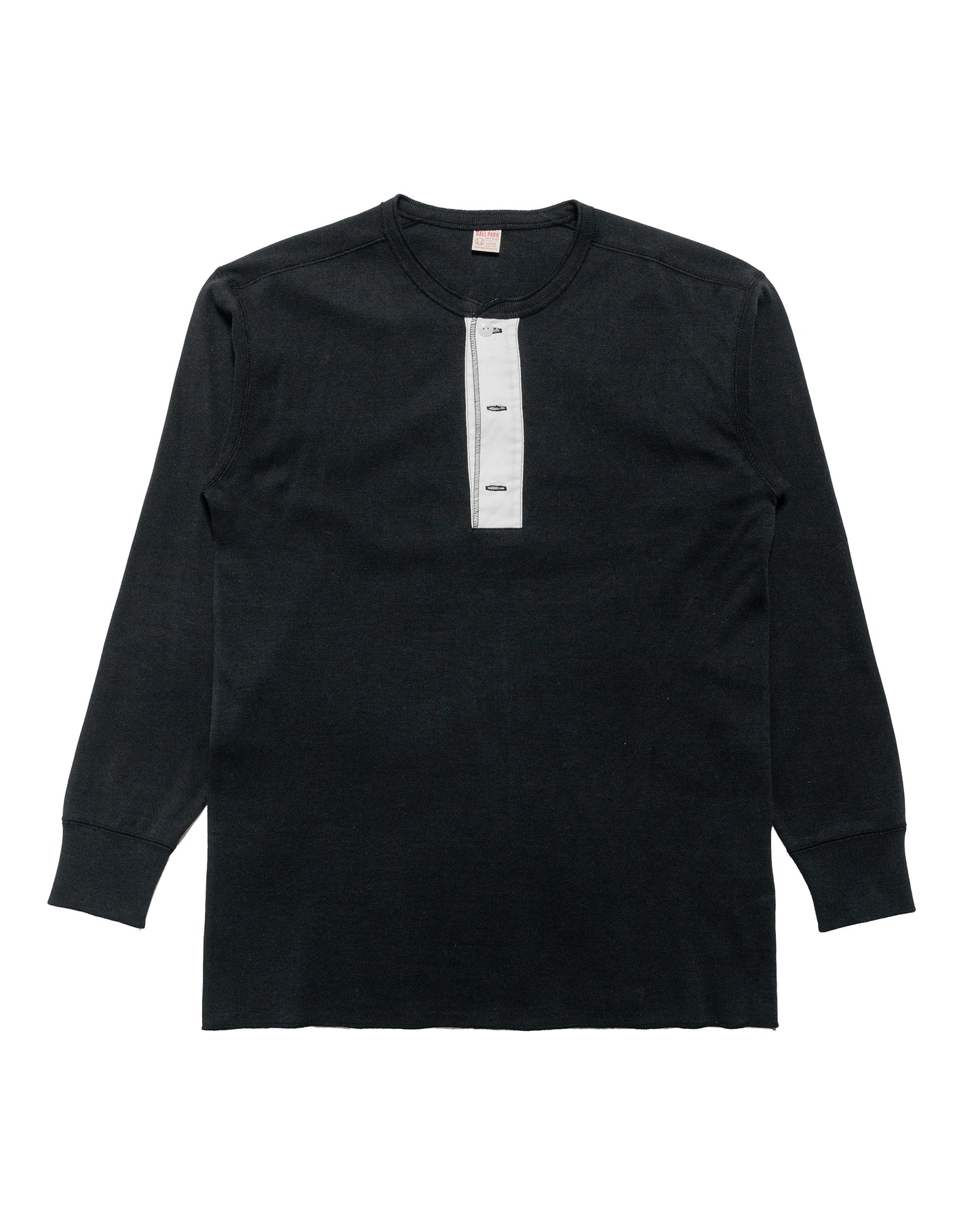 lost & found The Real McCoy's The Real McCoy's MC23111 Union Henley Undershirt L/S Black