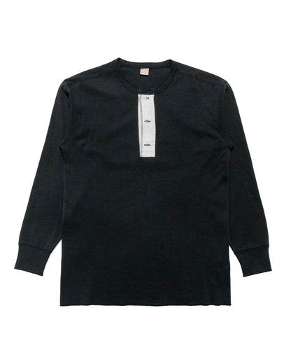 lost & found The Real McCoy's The Real McCoy's MC23111 Union Henley Undershirt L/S Black