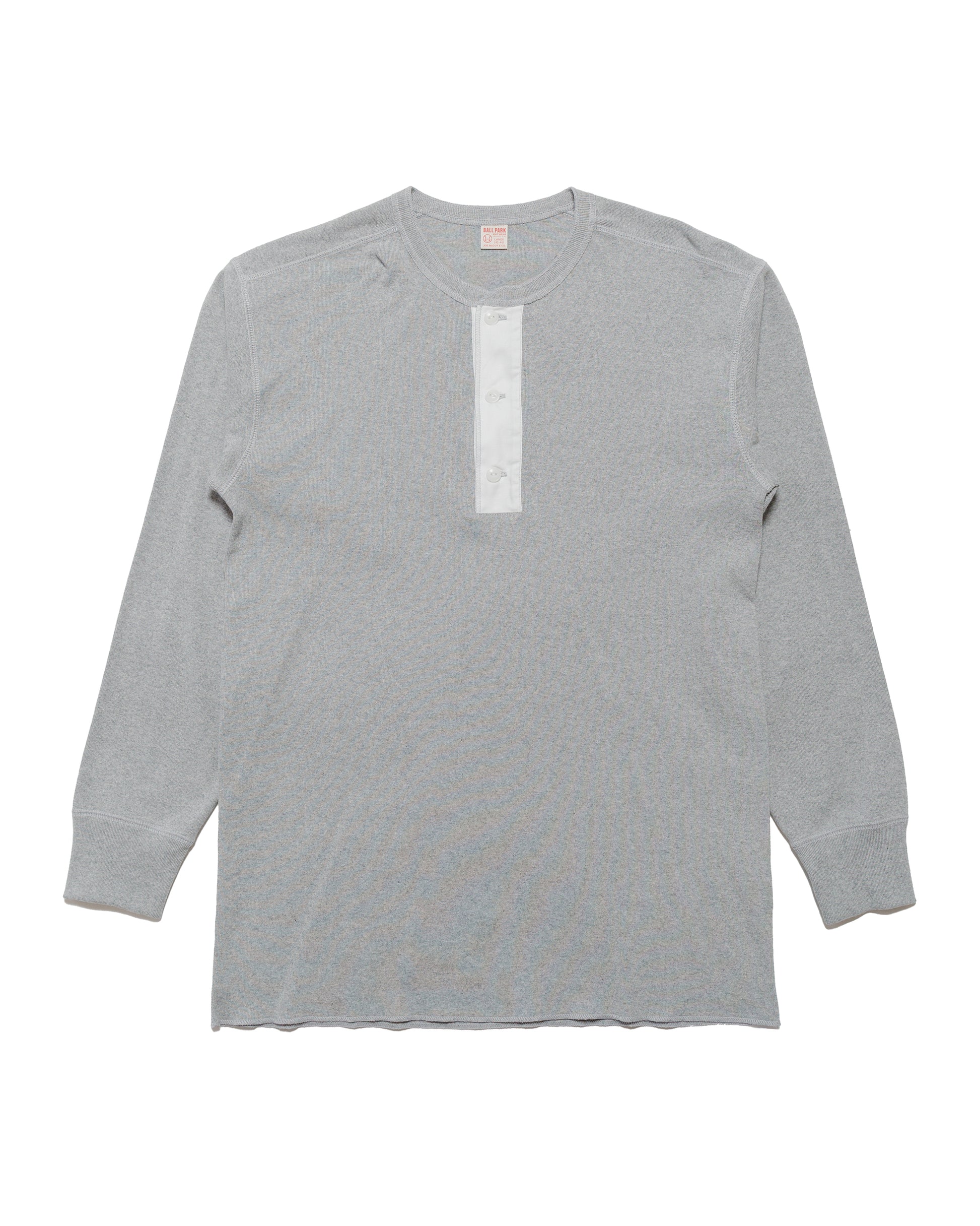 lost & found The Real McCoy's The Real McCoy's MC23111 Union Henley Undershirt L/S Grey
