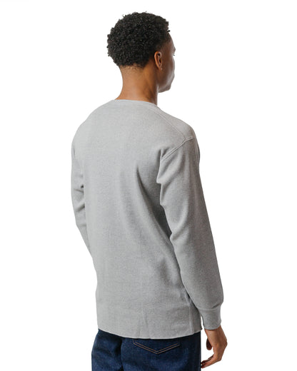lost & found The Real McCoy's The Real McCoy's MC23111 Union Henley Undershirt L/S Grey