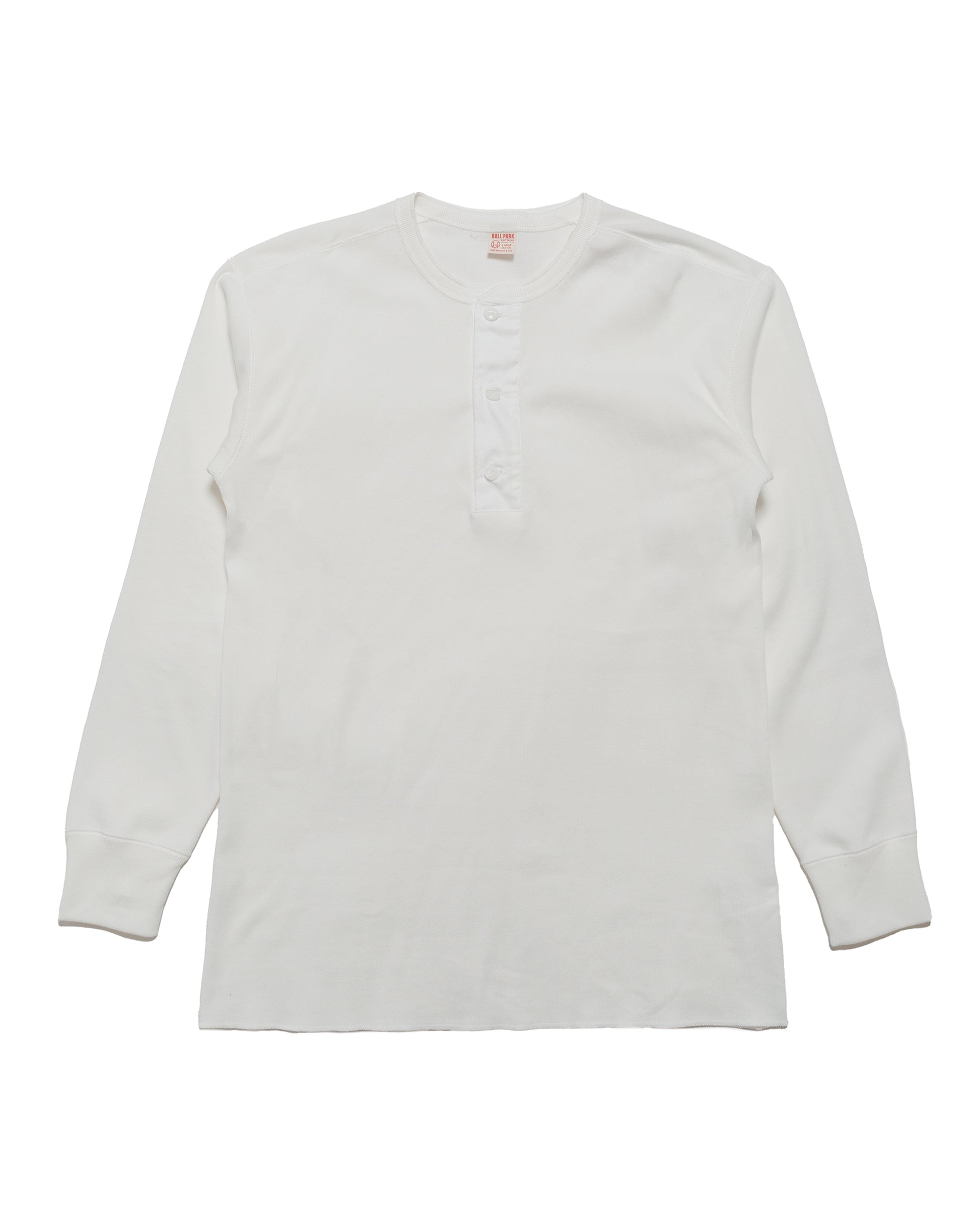 lost & found The Real McCoy's The Real McCoy's MC23111 Union Henley Undershirt L/S White