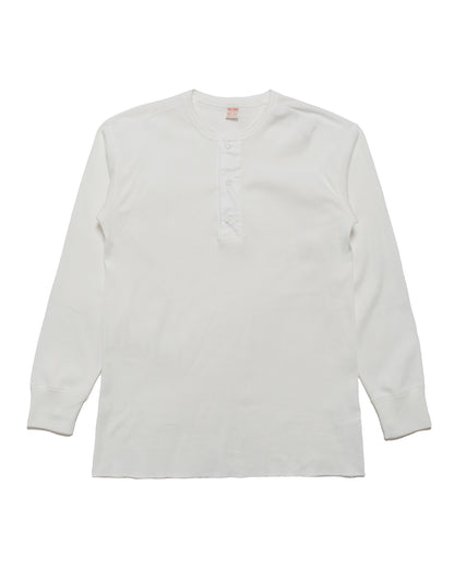 lost & found The Real McCoy's The Real McCoy's MC23111 Union Henley Undershirt L/S White