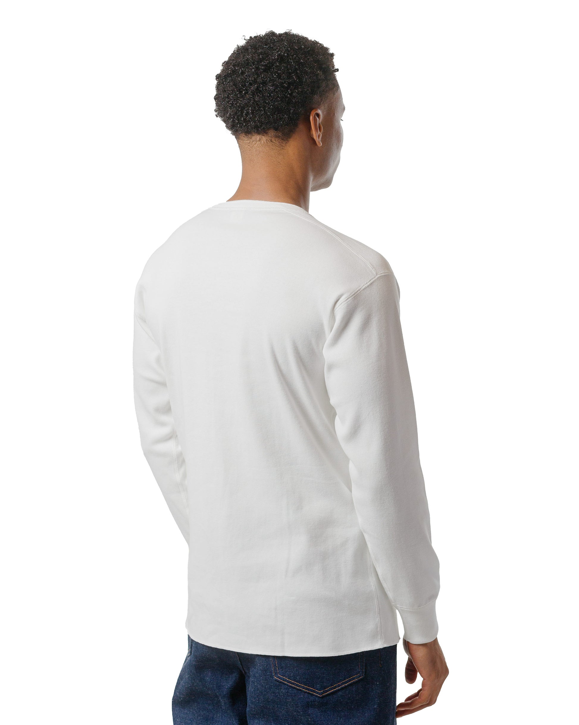 lost & found The Real McCoy's The Real McCoy's MC23111 Union Henley Undershirt L/S White