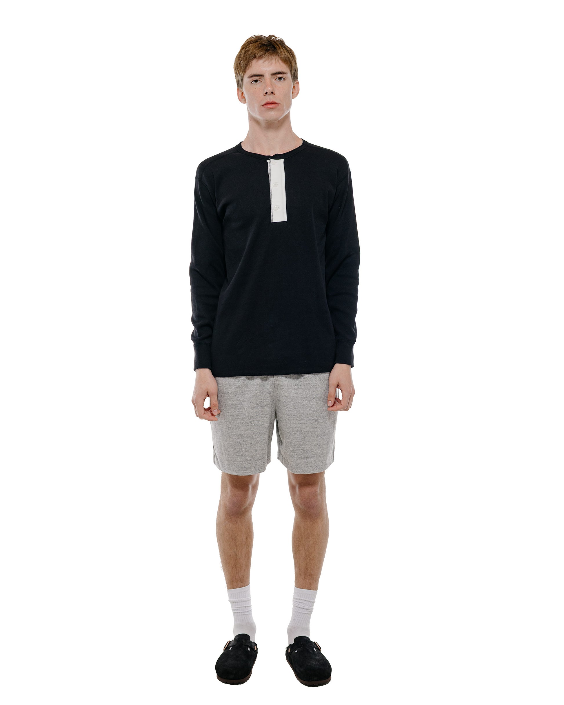 The Real McCoy's MC23111 Union Henley Undershirt L/S Black