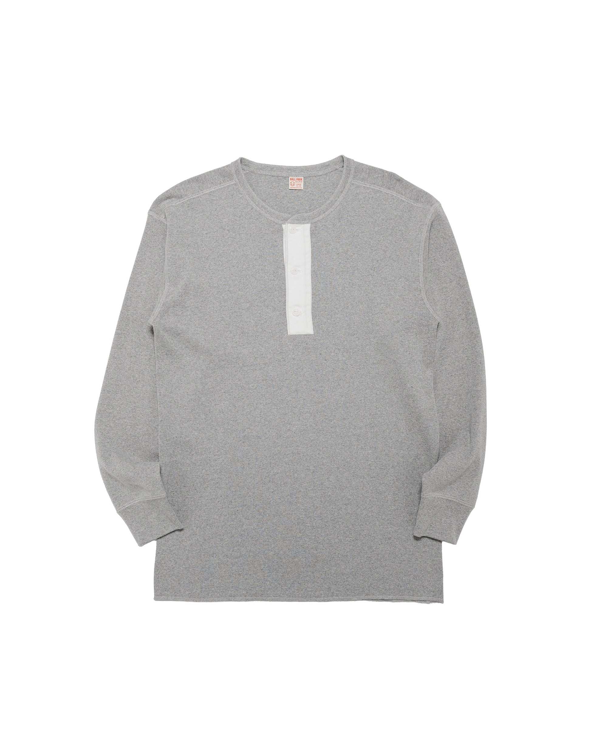 The Real McCoy's MC23111 Union Henley Undershirt L/S Medium Gray