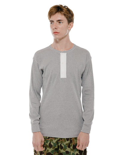 The Real McCoy's MC23111 Union Henley Undershirt L/S Medium Gray