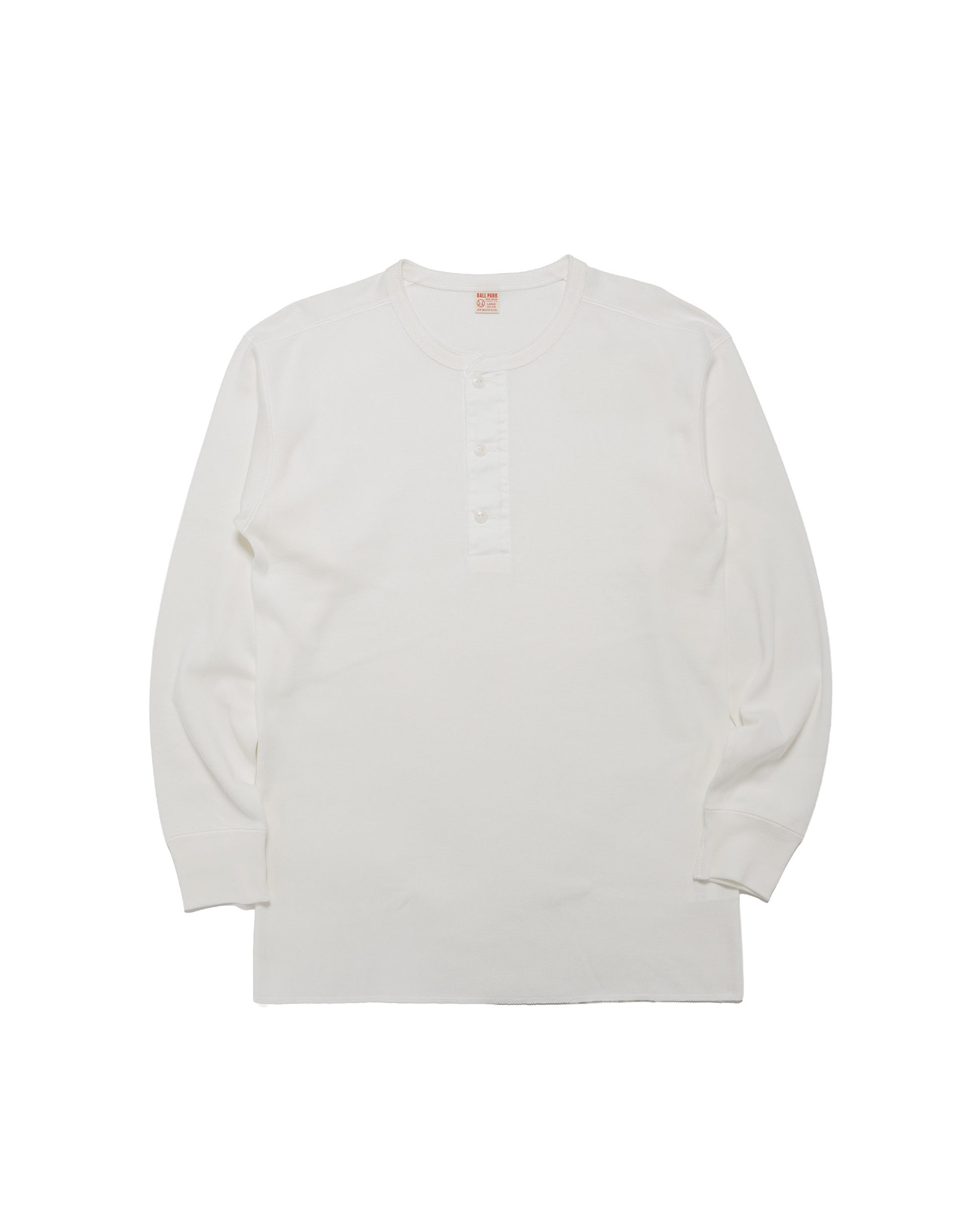 The Real McCoy's MC23111 Union Henley Undershirt L/S White