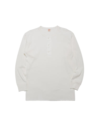 The Real McCoy's MC23111 Union Henley Undershirt L/S White