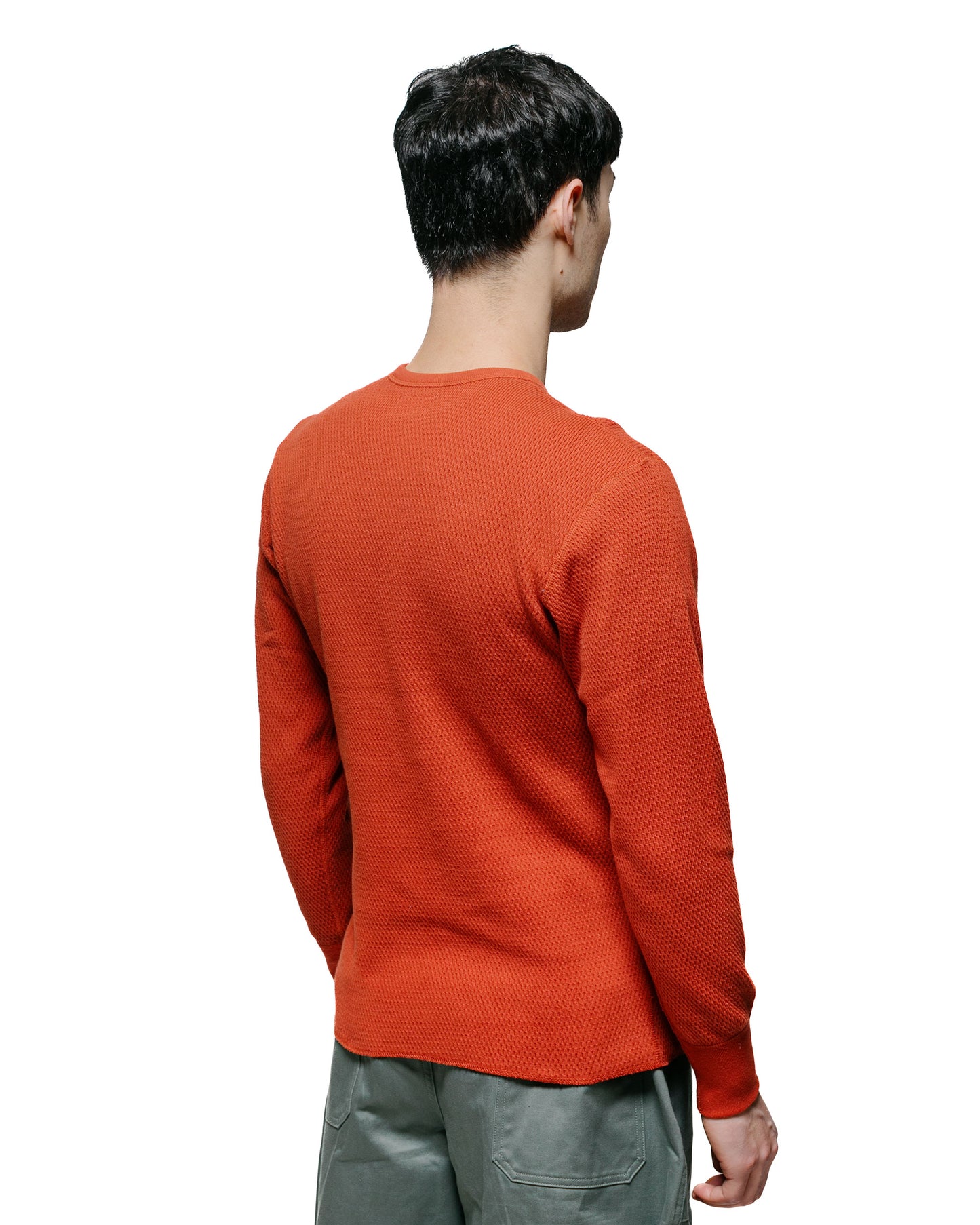 lost & found The Real McCoy's The Real McCoy's MC23115 Honeycomb Thermal Shirt Blood Red