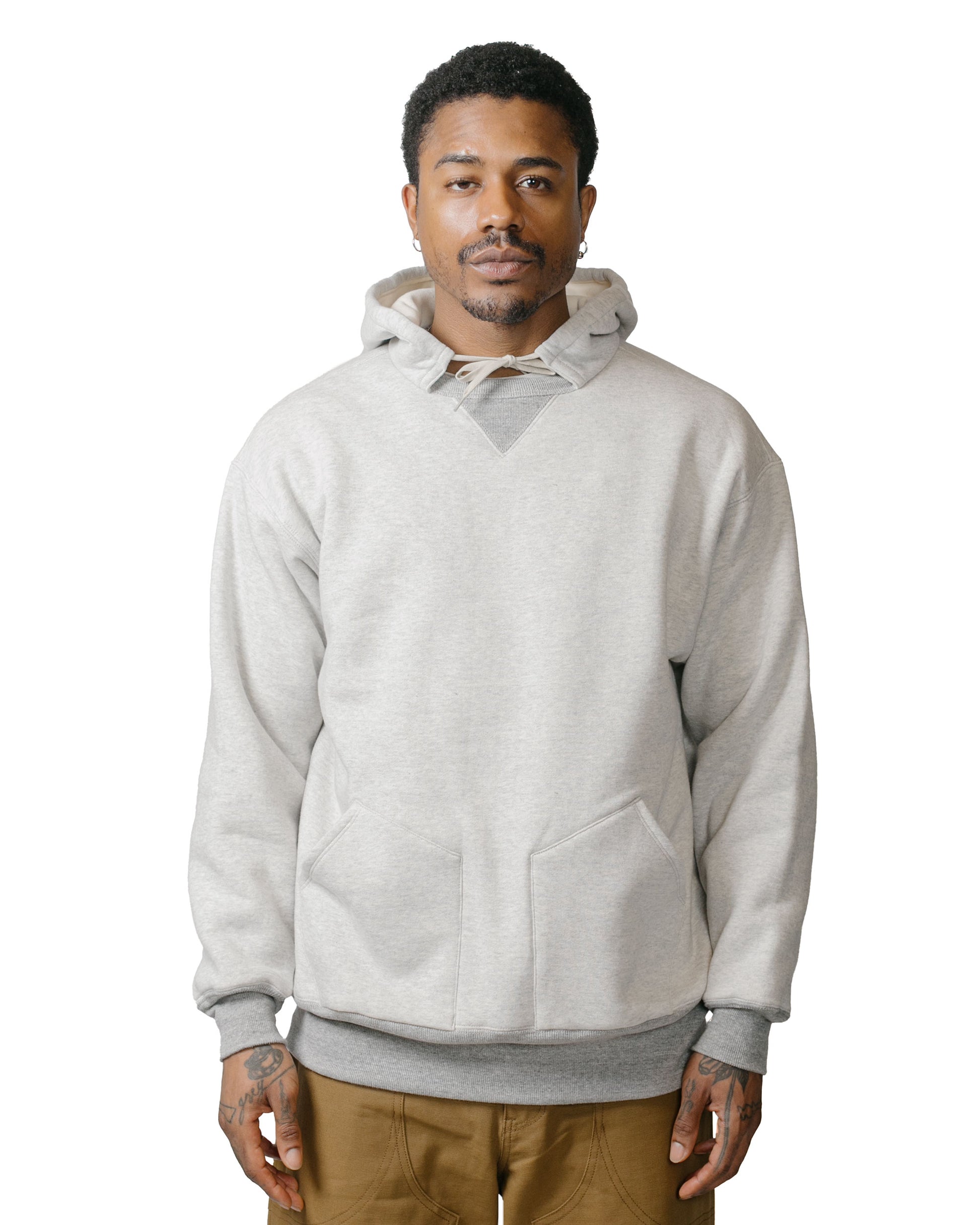 lost & found The Real McCoy's The Real McCoy's MC23116 Double-Face Hooded Sweatshirt Grey