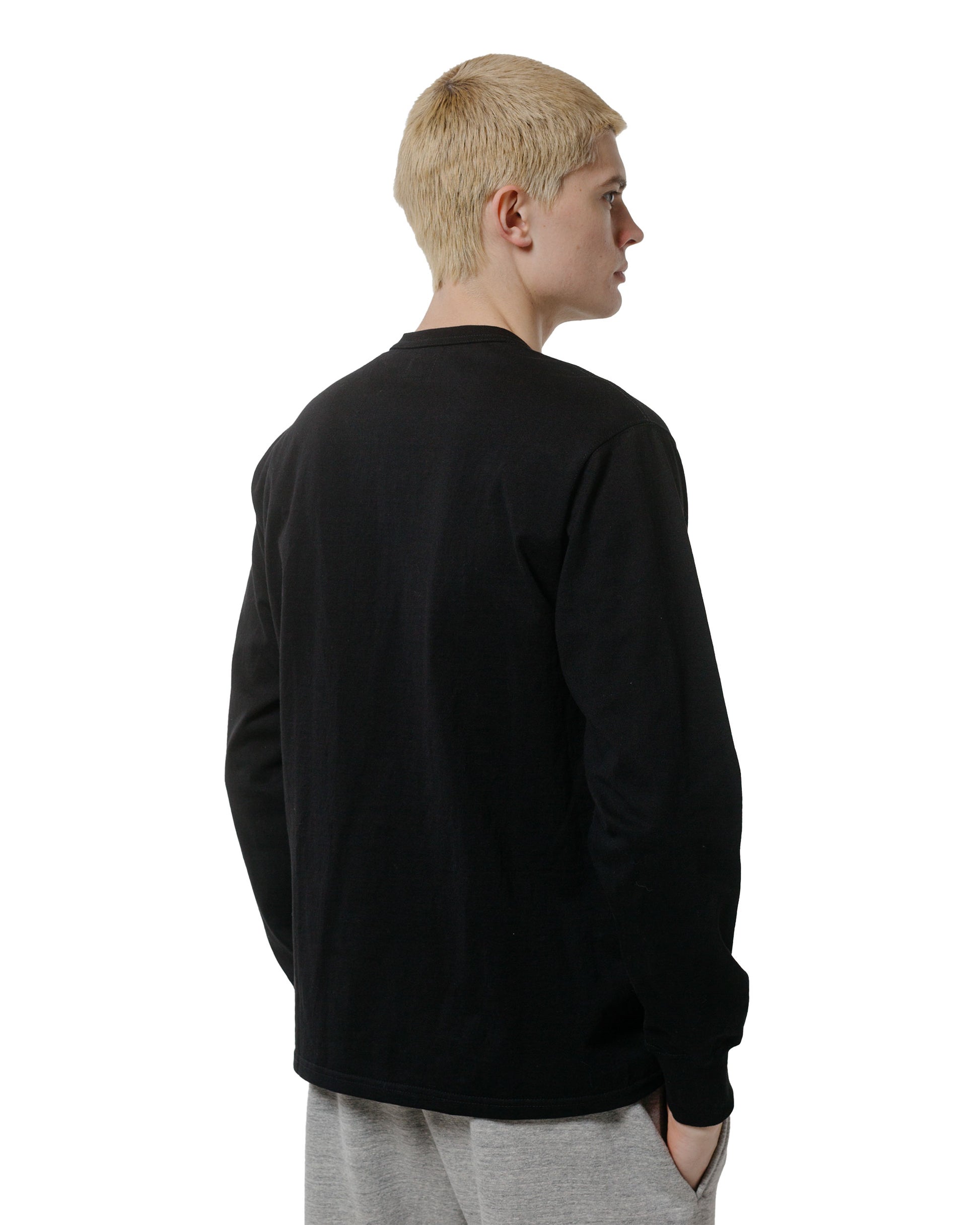 lost & found The Real McCoy's The Real McCoy's MC24003 The Real McCoy's Logo Tee L/S Black