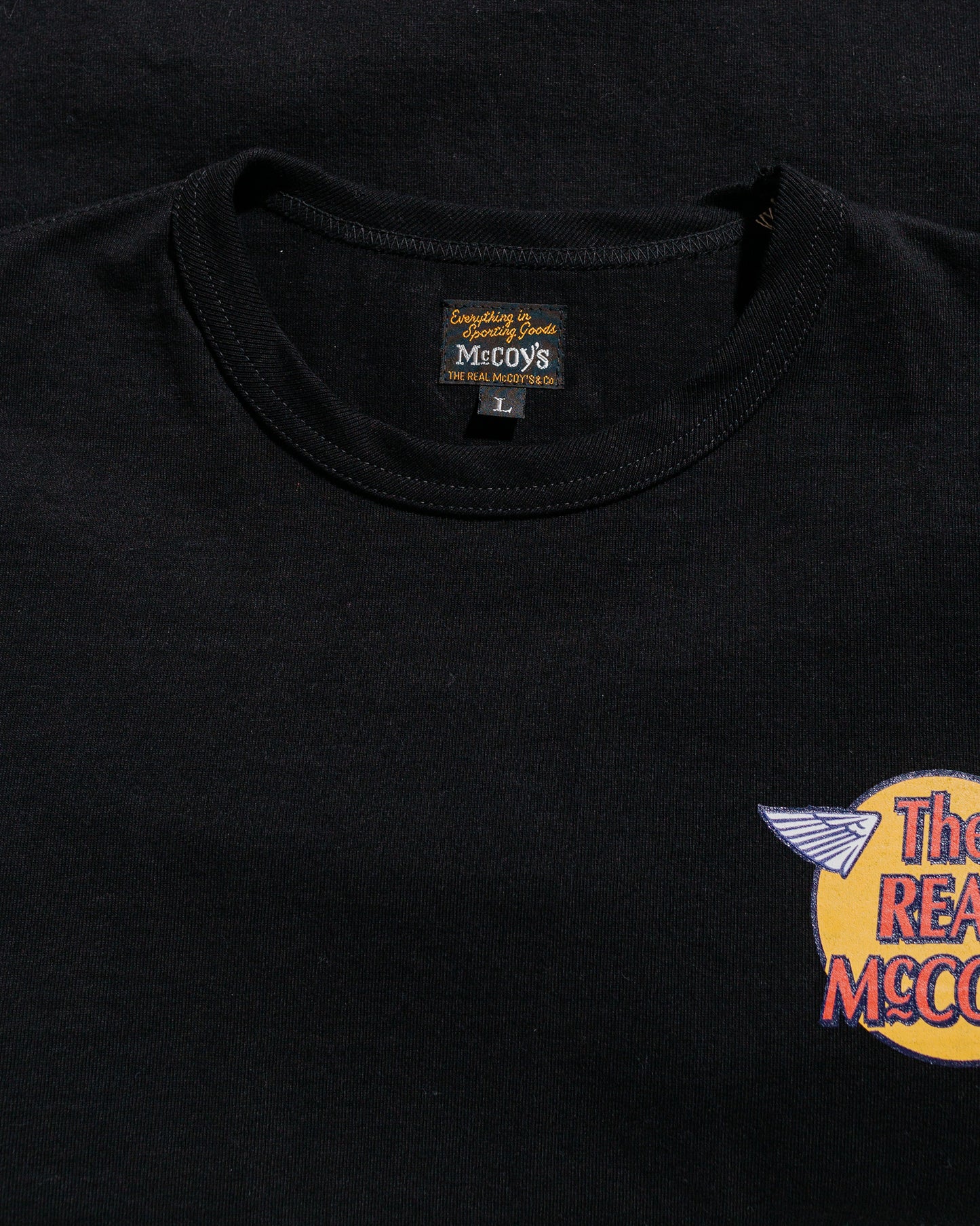 lost & found The Real McCoy's The Real McCoy's MC24003 The Real McCoy's Logo Tee L/S Black