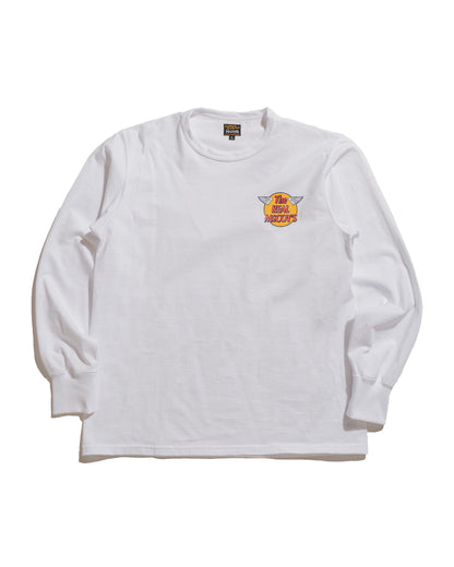 lost & found The Real McCoy's The Real McCoy's MC24003 The Real McCoy's Logo Tee L/S White