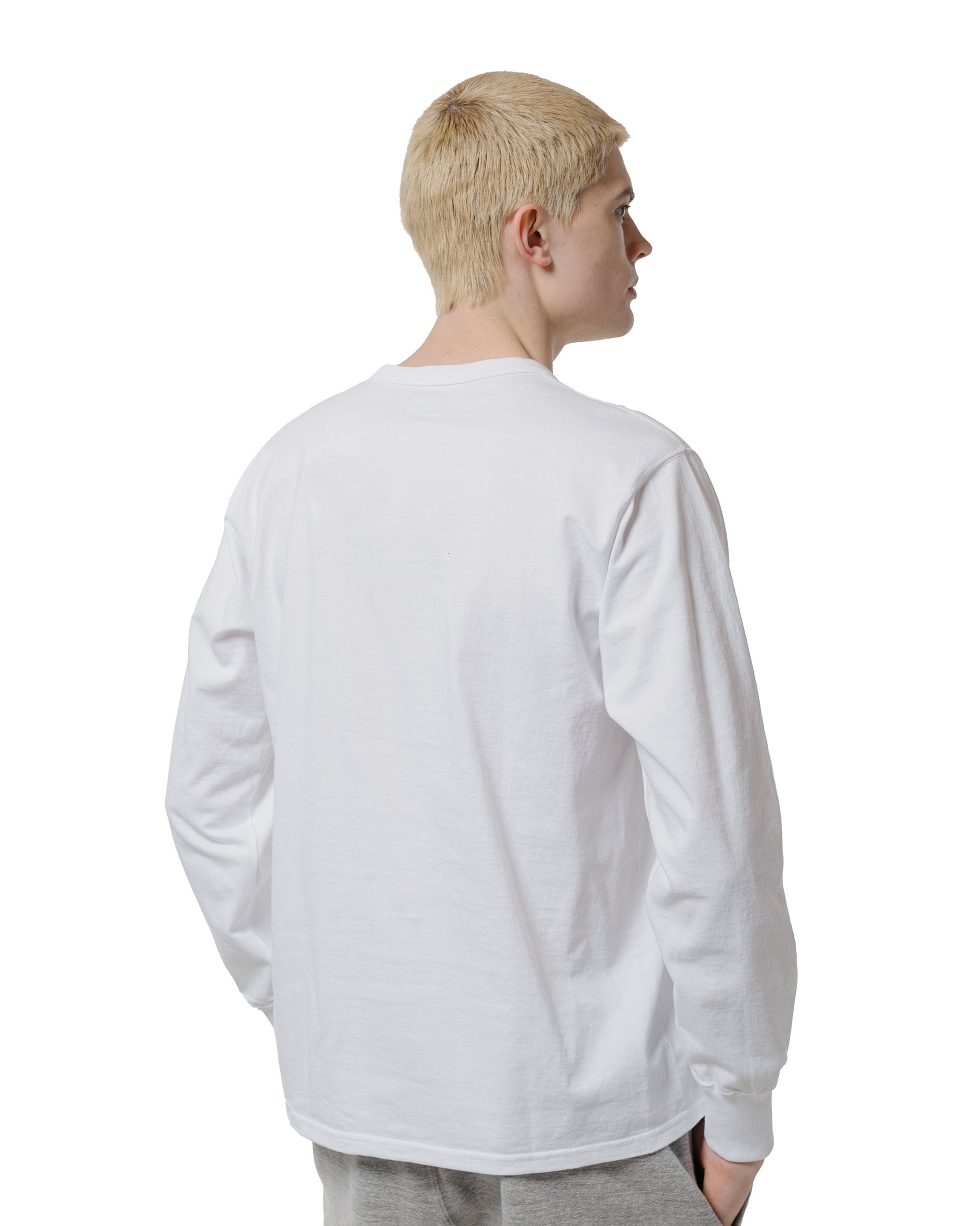 lost & found The Real McCoy's The Real McCoy's MC24003 The Real McCoy's Logo Tee L/S White