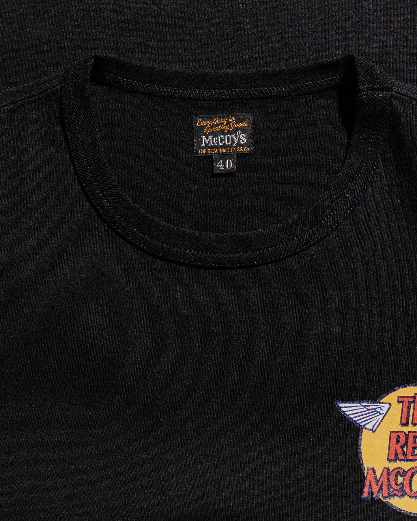 lost & found The Real McCoy's The Real McCoy's MC24004 The Real McCoy's Logo Tee S/S Black