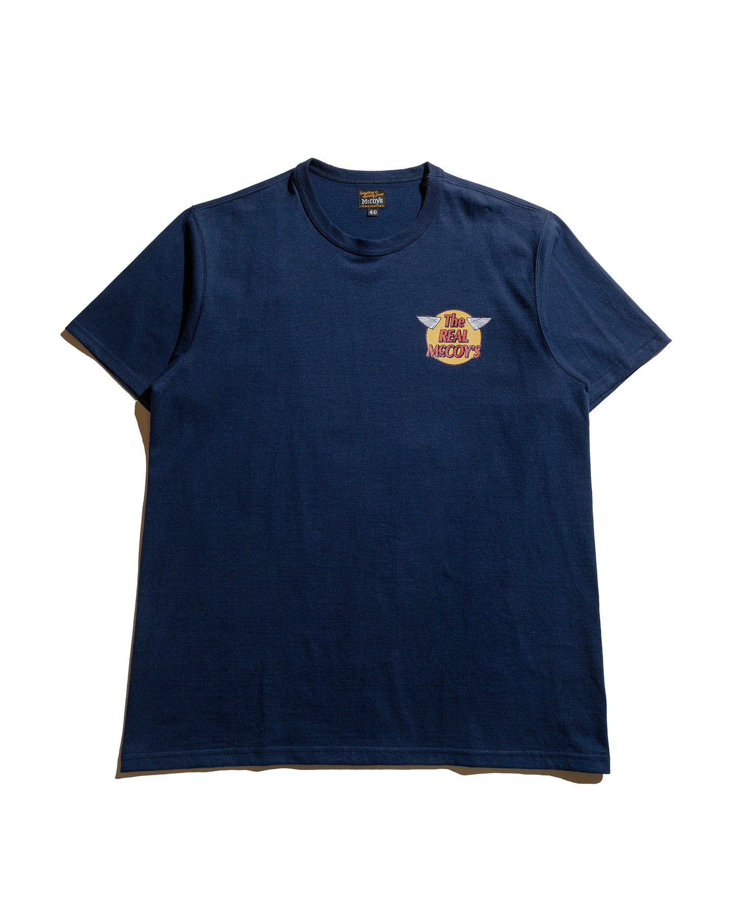 lost & found The Real McCoy's The Real McCoy's MC24004 The Real McCoy's Logo Tee S/S Navy