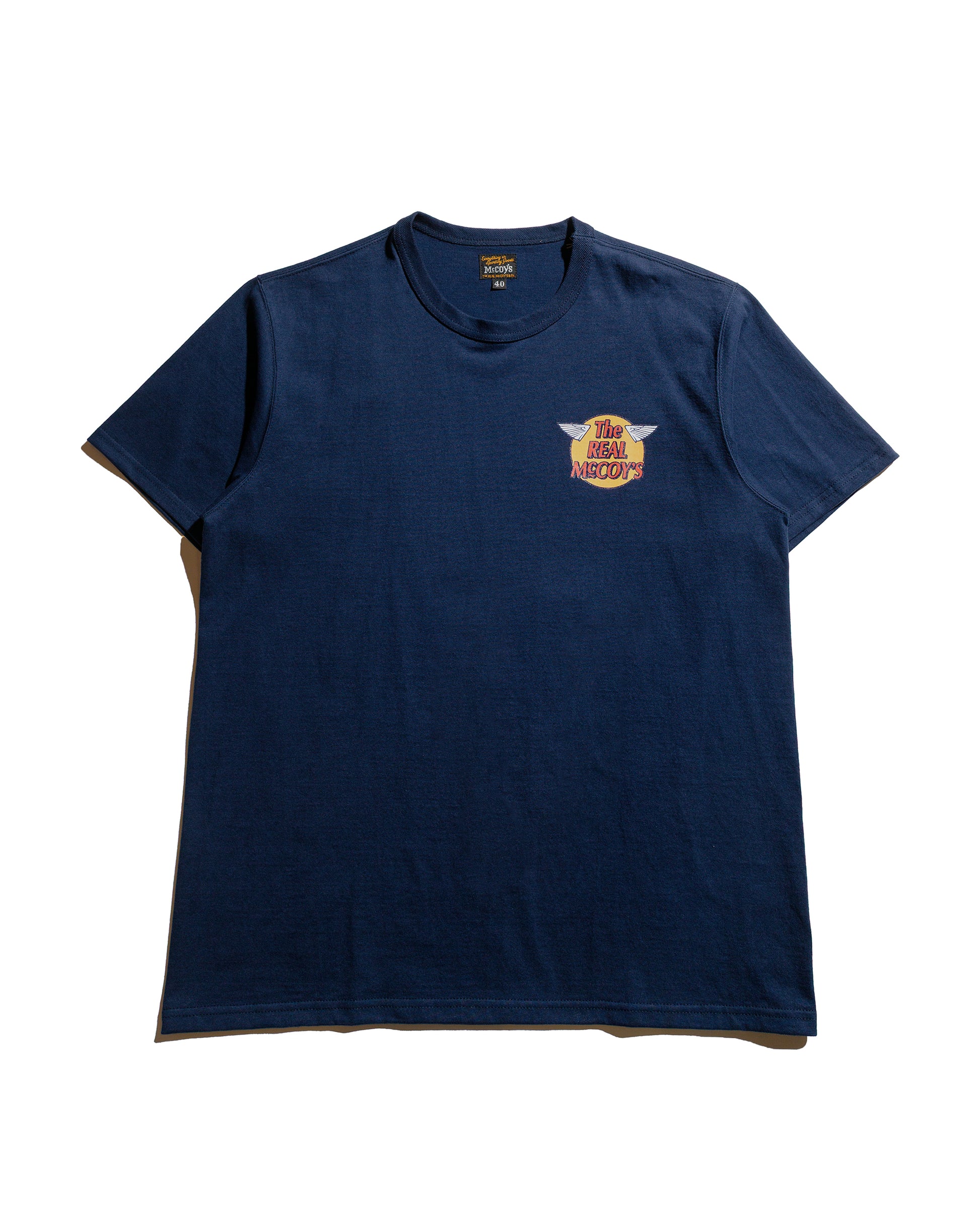 lost & found The Real McCoy's The Real McCoy's MC24004 The Real McCoy's Logo Tee S/S Navy