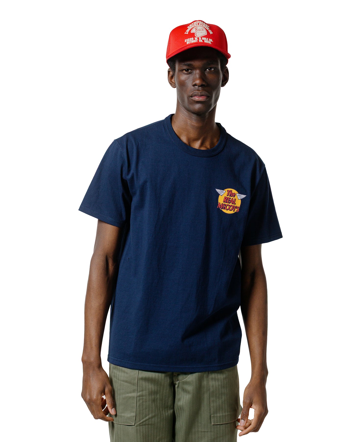 lost & found The Real McCoy's The Real McCoy's MC24004 The Real McCoy's Logo Tee S/S Navy