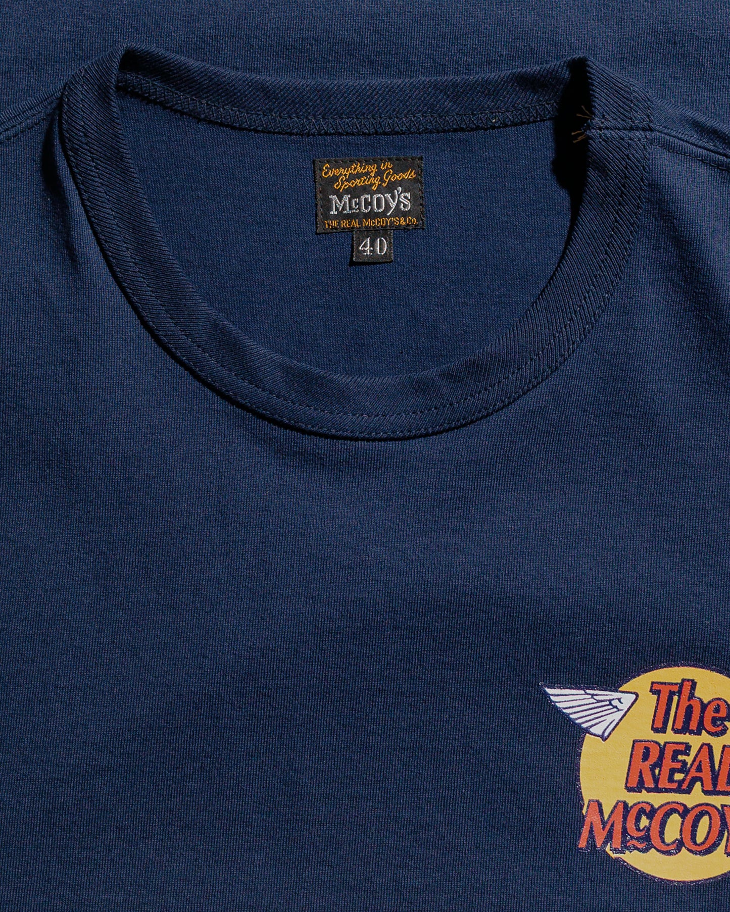 lost & found The Real McCoy's The Real McCoy's MC24004 The Real McCoy's Logo Tee S/S Navy