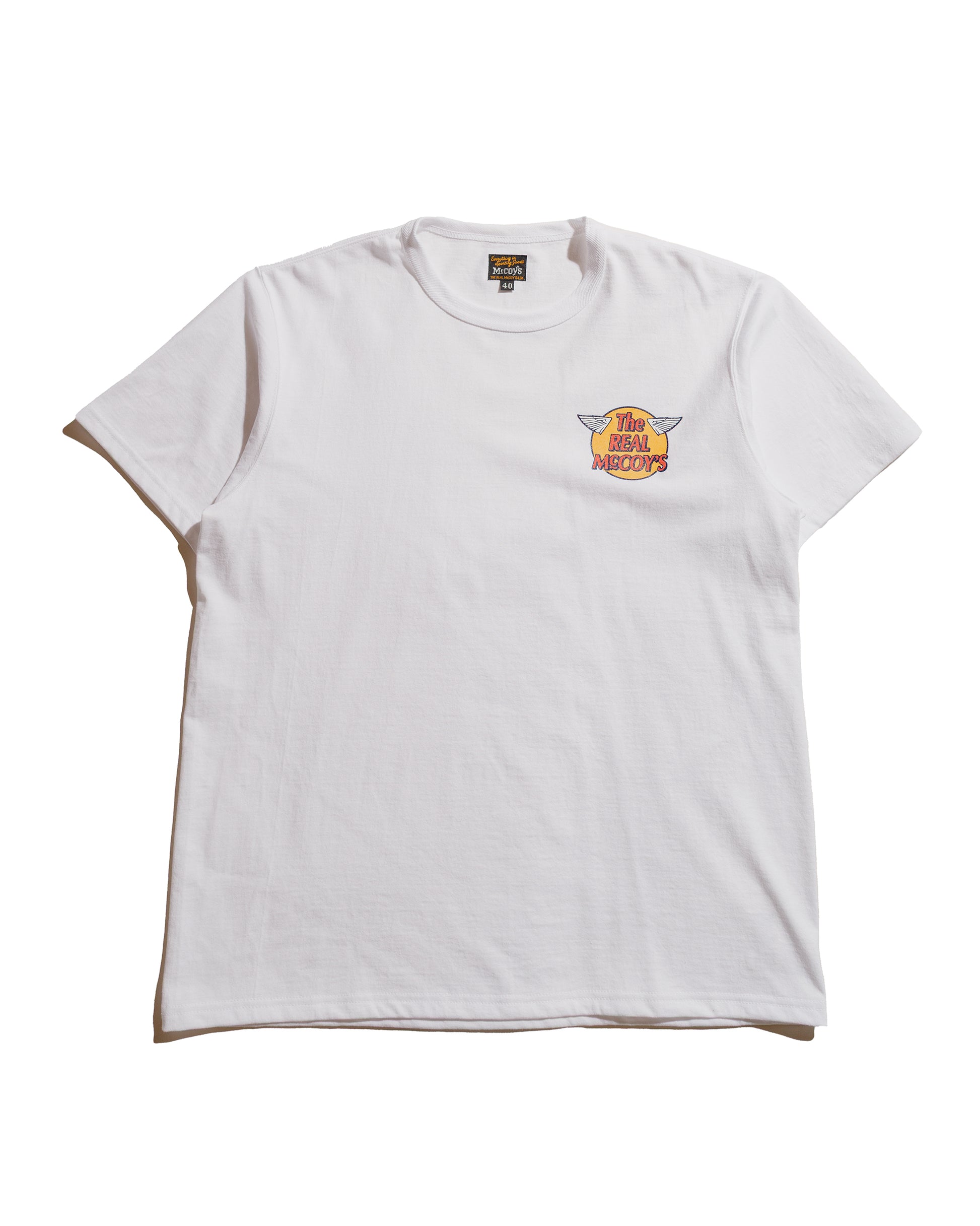 lost & found The Real McCoy's The Real McCoy's MC24004 The Real McCoy's Logo Tee S/S White