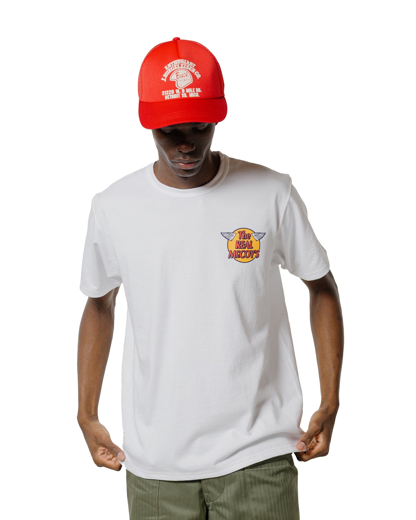 lost & found The Real McCoy's The Real McCoy's MC24004 The Real McCoy's Logo Tee S/S White