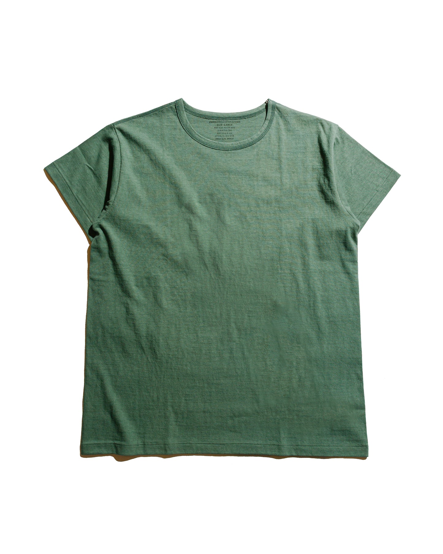 lost & found The Real McCoy's The Real McCoy's MC24014 Undershirt, Cotton, Summer Green