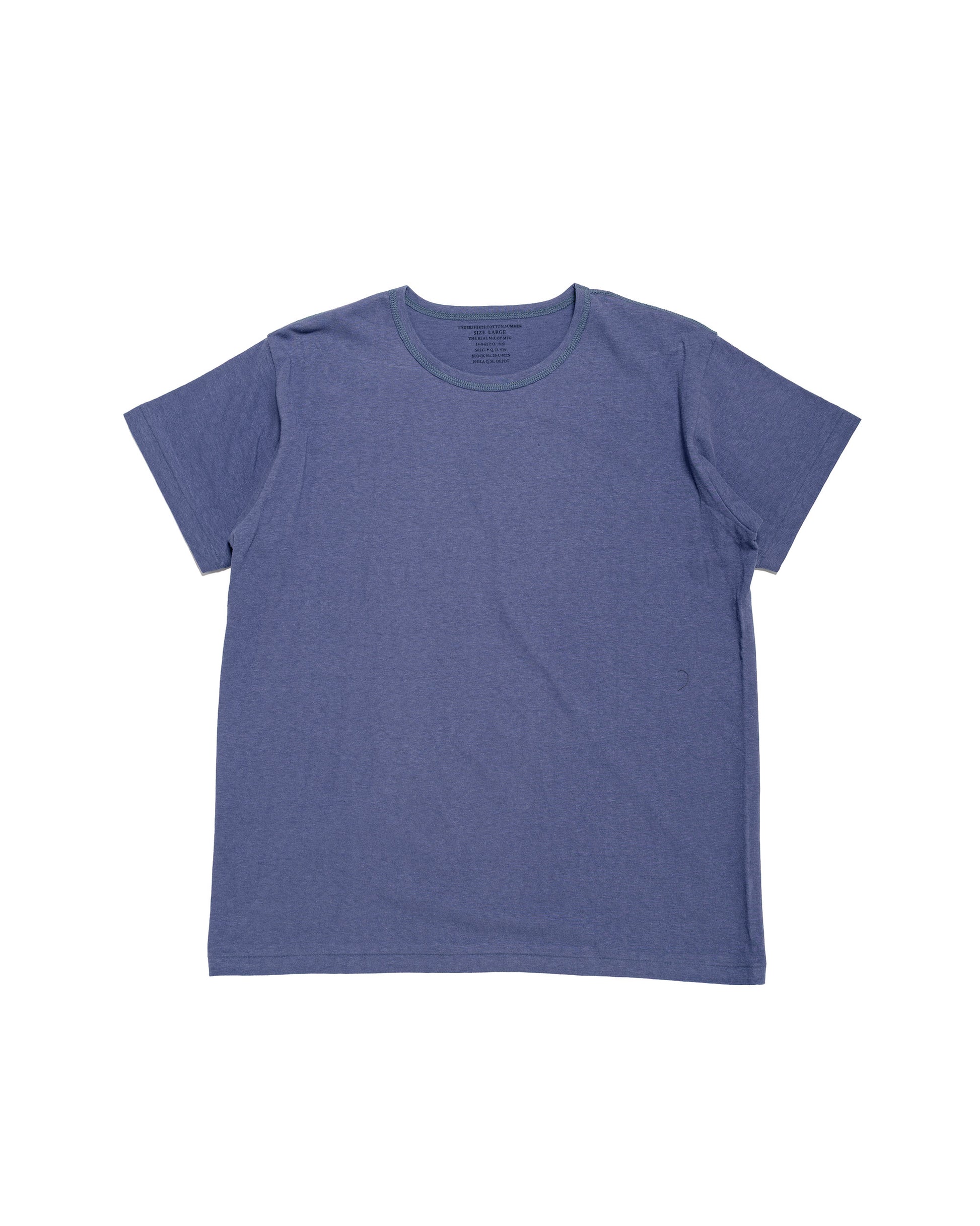 The Real McCoy's MC24014 Undershirt, Cotton, Summer MQ Navy