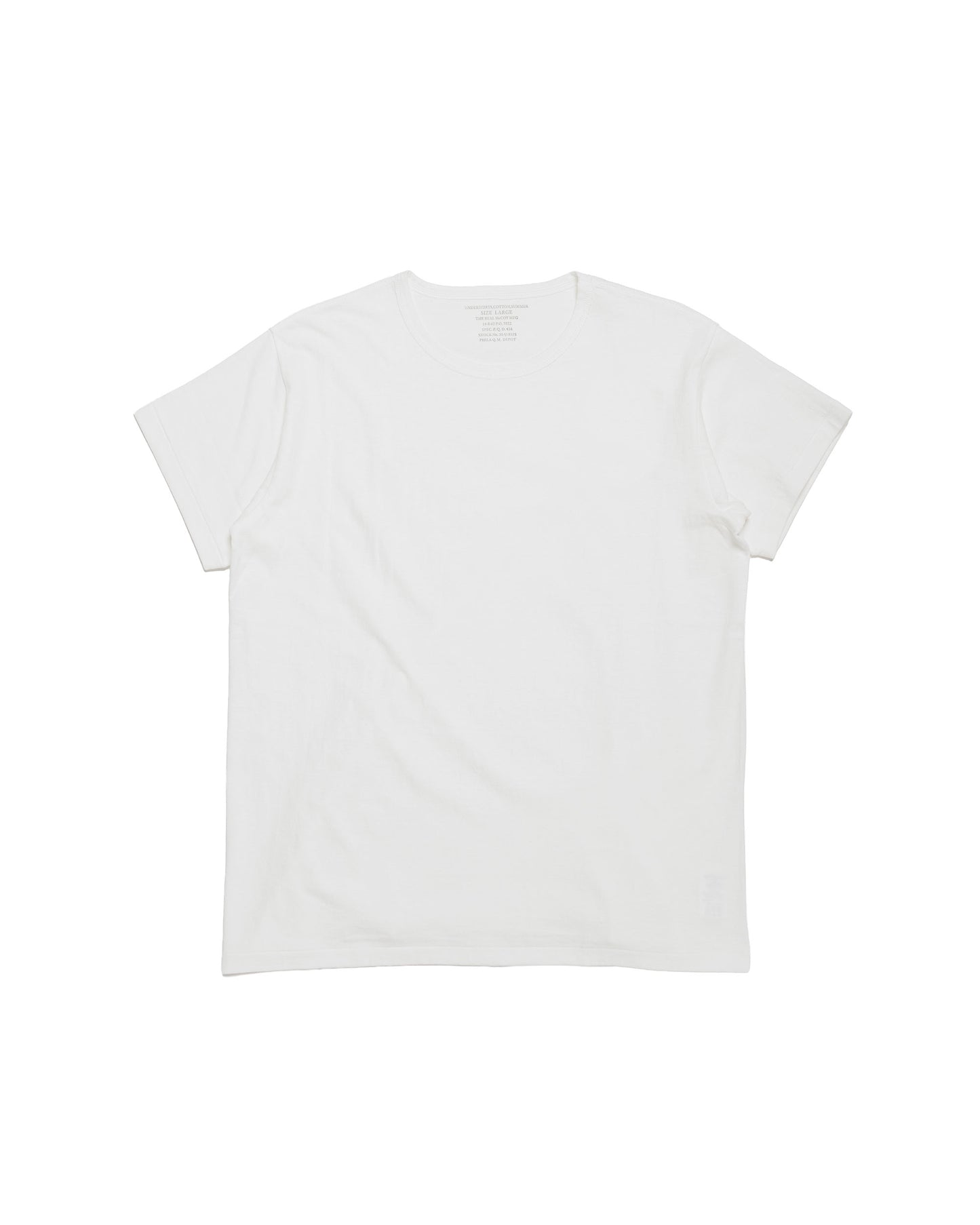 The Real McCoy's MC24014 Undershirt, Cotton, Summer White