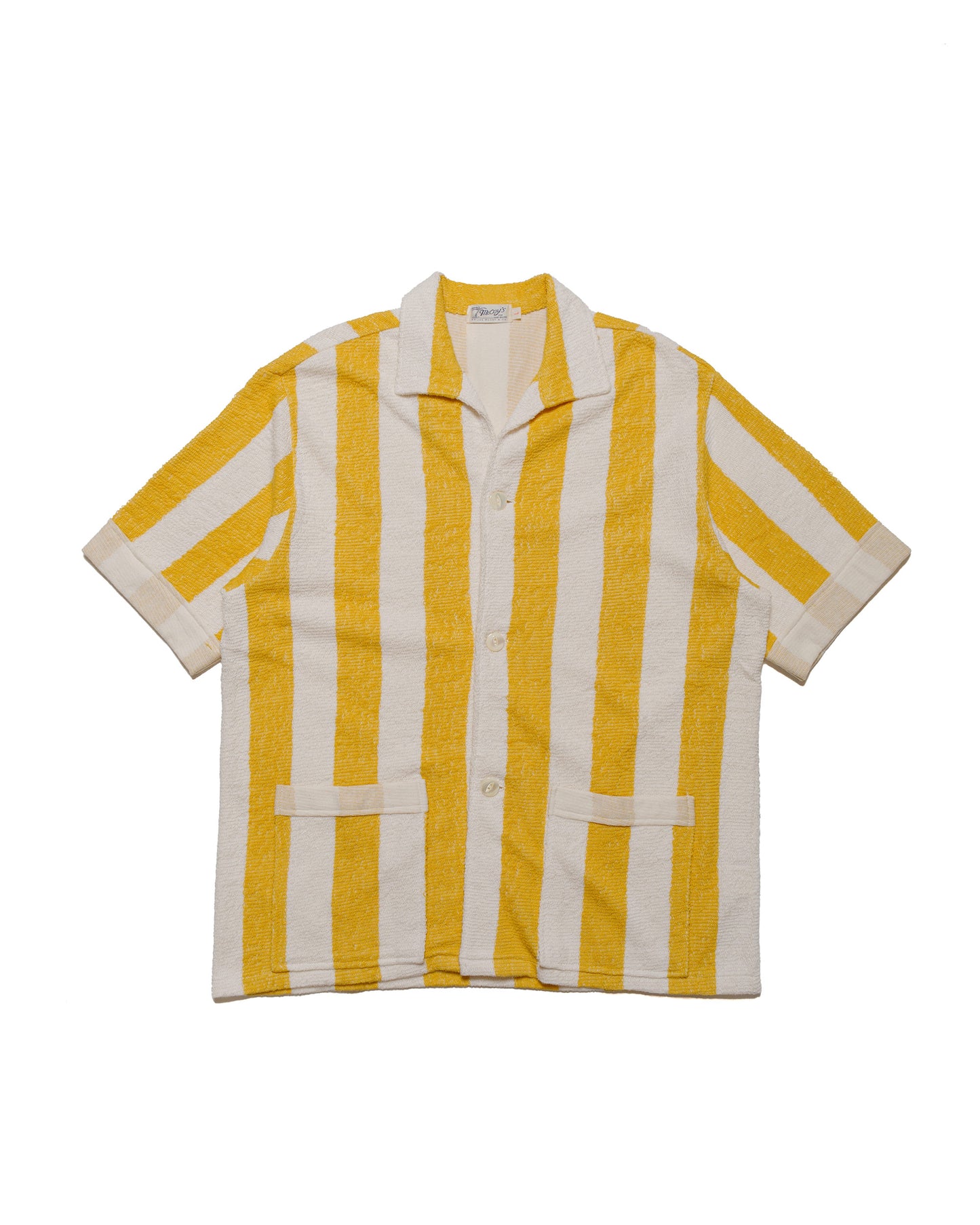 lost & found The Real McCoy's The Real McCoy's MC24015 Stripe Cotton Pile Beach Shirt Yellow
