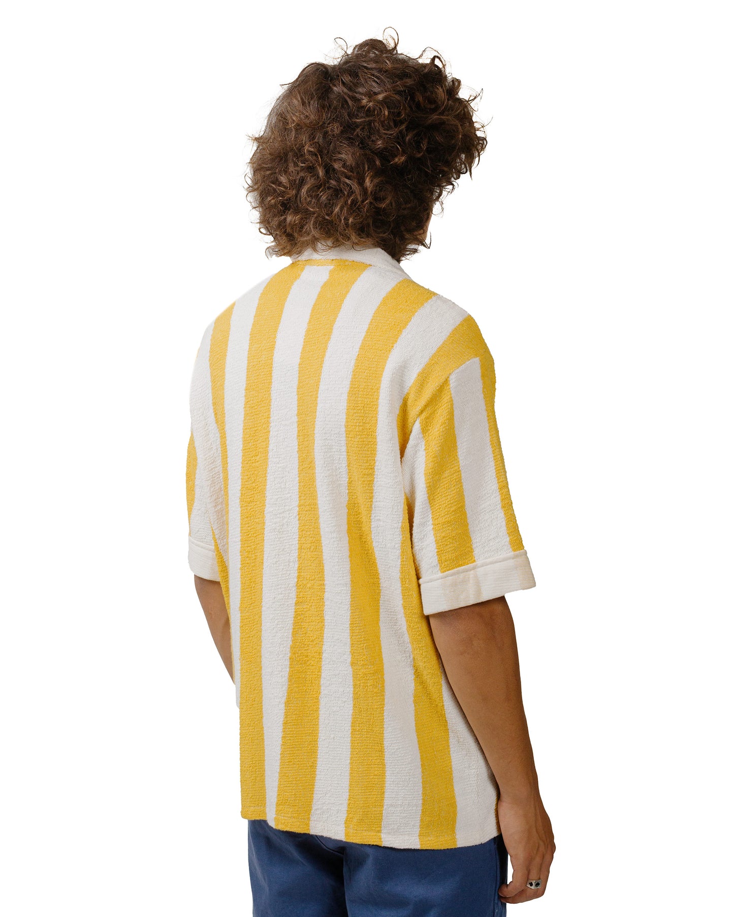 lost & found The Real McCoy's The Real McCoy's MC24015 Stripe Cotton Pile Beach Shirt Yellow