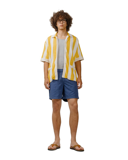 lost & found The Real McCoy's The Real McCoy's MC24015 Stripe Cotton Pile Beach Shirt Yellow