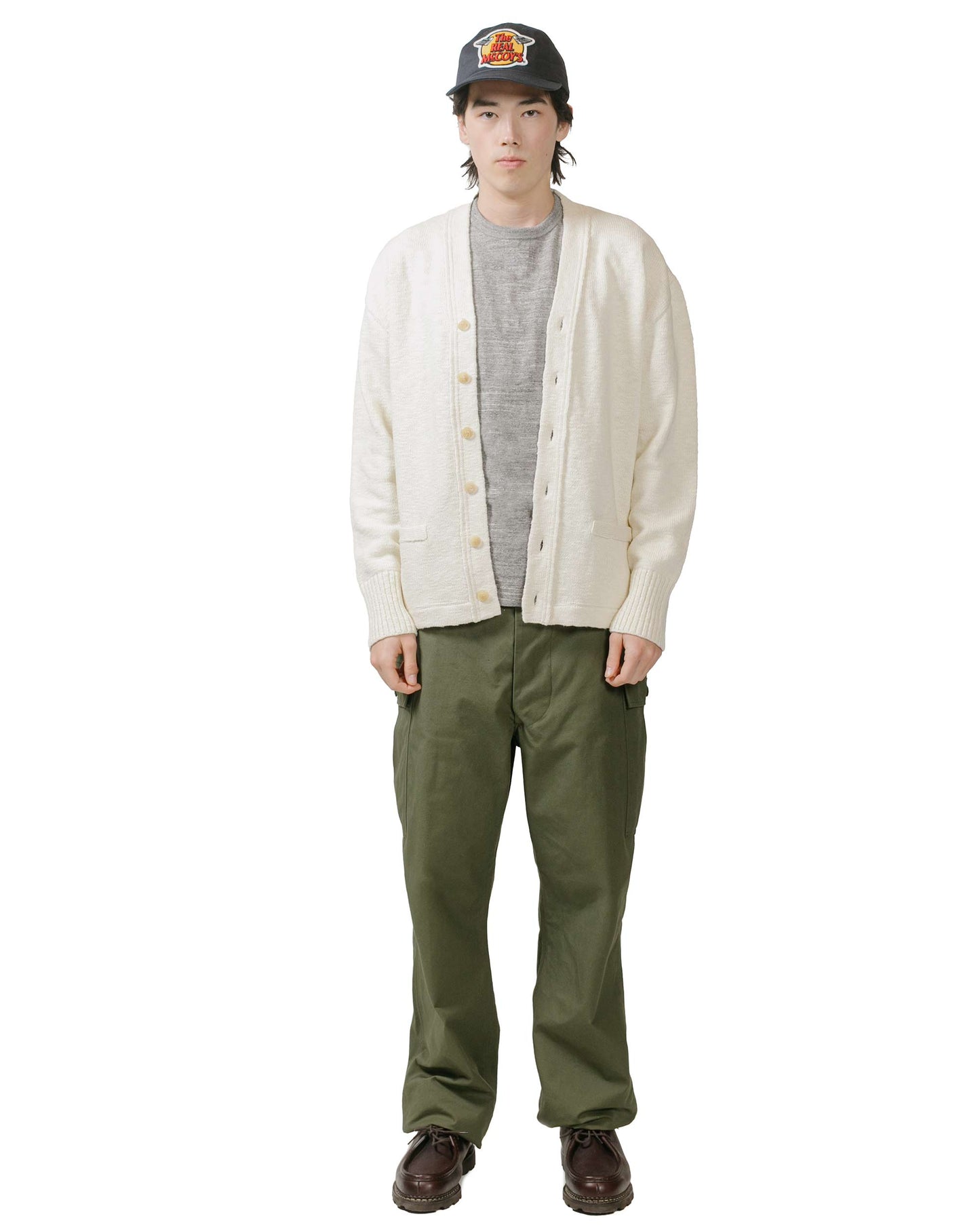 lost & found The Real McCoy's The Real McCoy's MC24016 Cotton Summer Cardigan Ecru