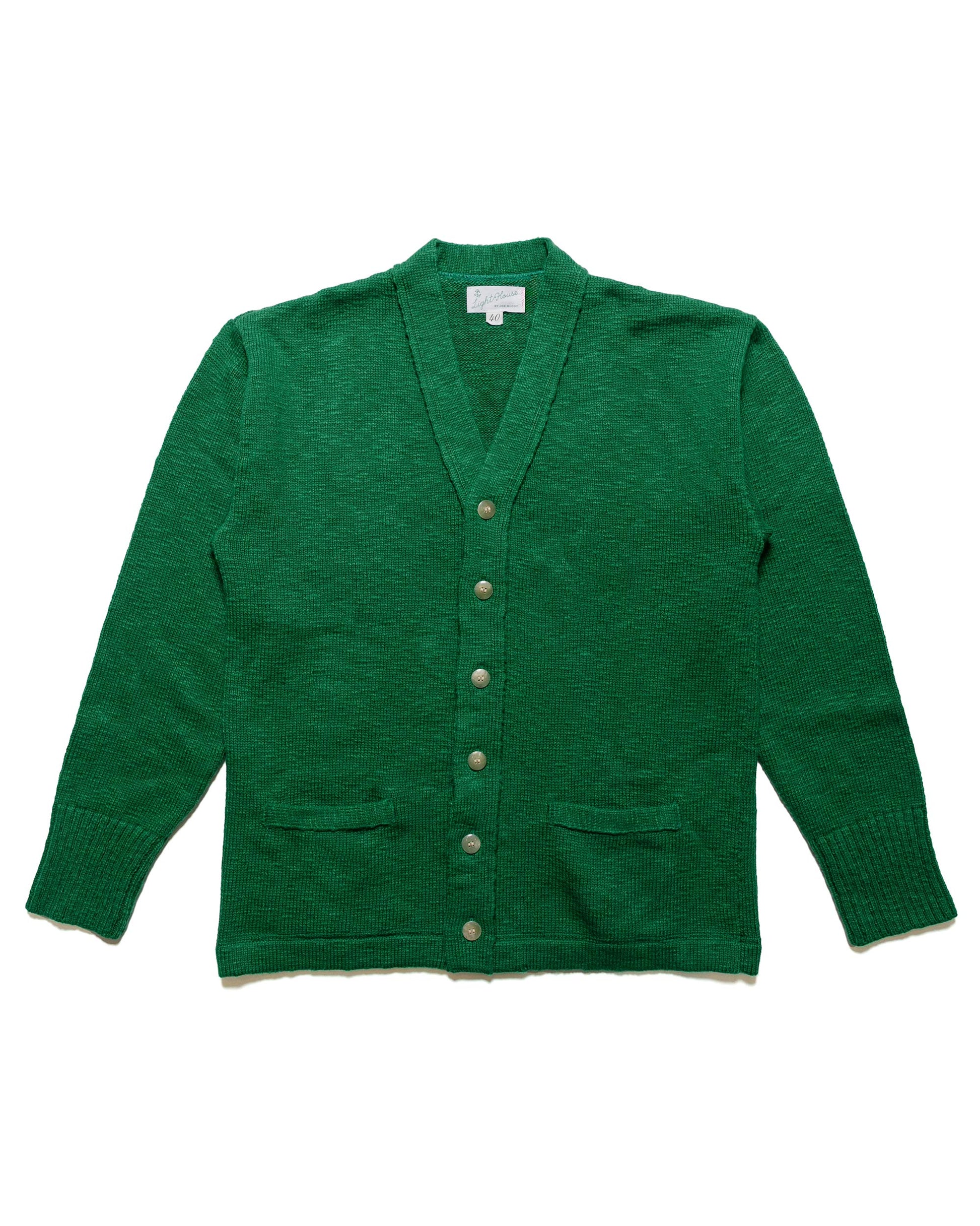 lost & found The Real McCoy's The Real McCoy's MC24016 Cotton Summer Cardigan Green