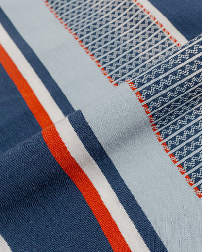 lost & found The Real McCoy's The Real McCoy's MC24017 Jacquard Knit Stripe Tee Navy