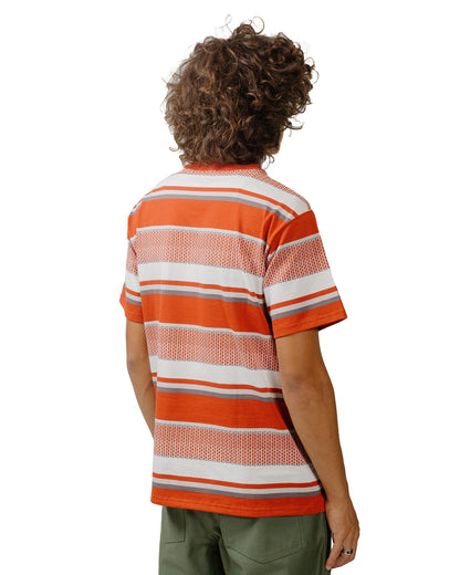 lost & found The Real McCoy's The Real McCoy's MC24017 Jacquard Knit Stripe Tee Red