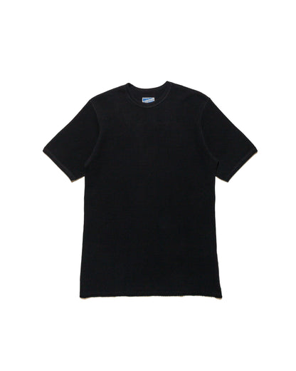 lost & found The Real McCoy's The Real McCoy's MC24018 Waffle Thermal Shirt S/S Black