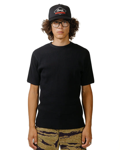 lost & found The Real McCoy's The Real McCoy's MC24018 Waffle Thermal Shirt S/S Black