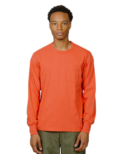 lost & found The Real McCoy's The Real McCoy's MC24019 Pocket Tee L/S Scarlet