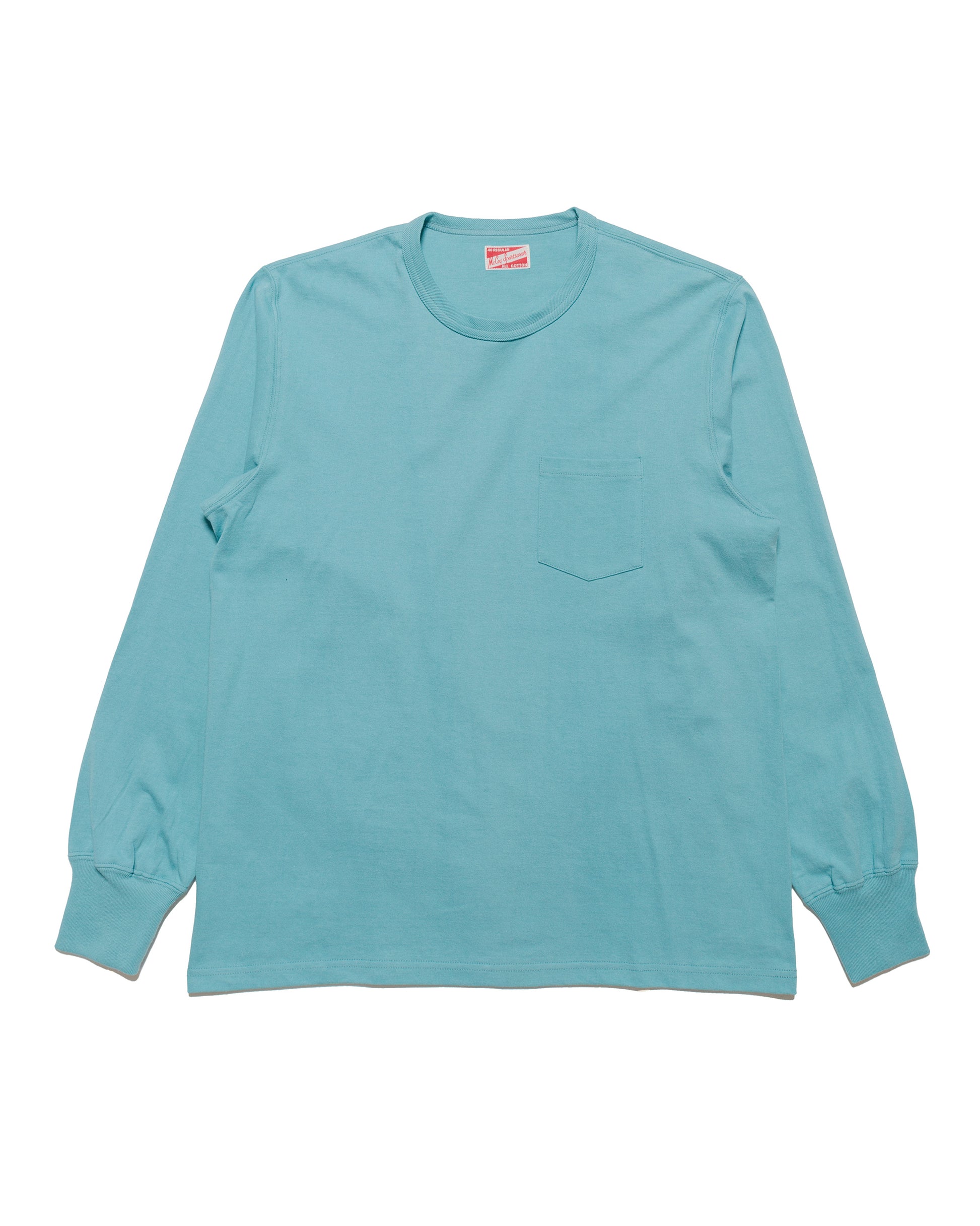 lost & found The Real McCoy's The Real McCoy's MC24019 Pocket Tee L/S Teal