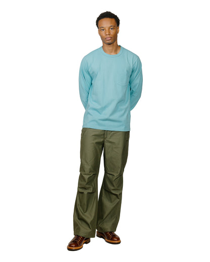 lost & found The Real McCoy's The Real McCoy's MC24019 Pocket Tee L/S Teal
