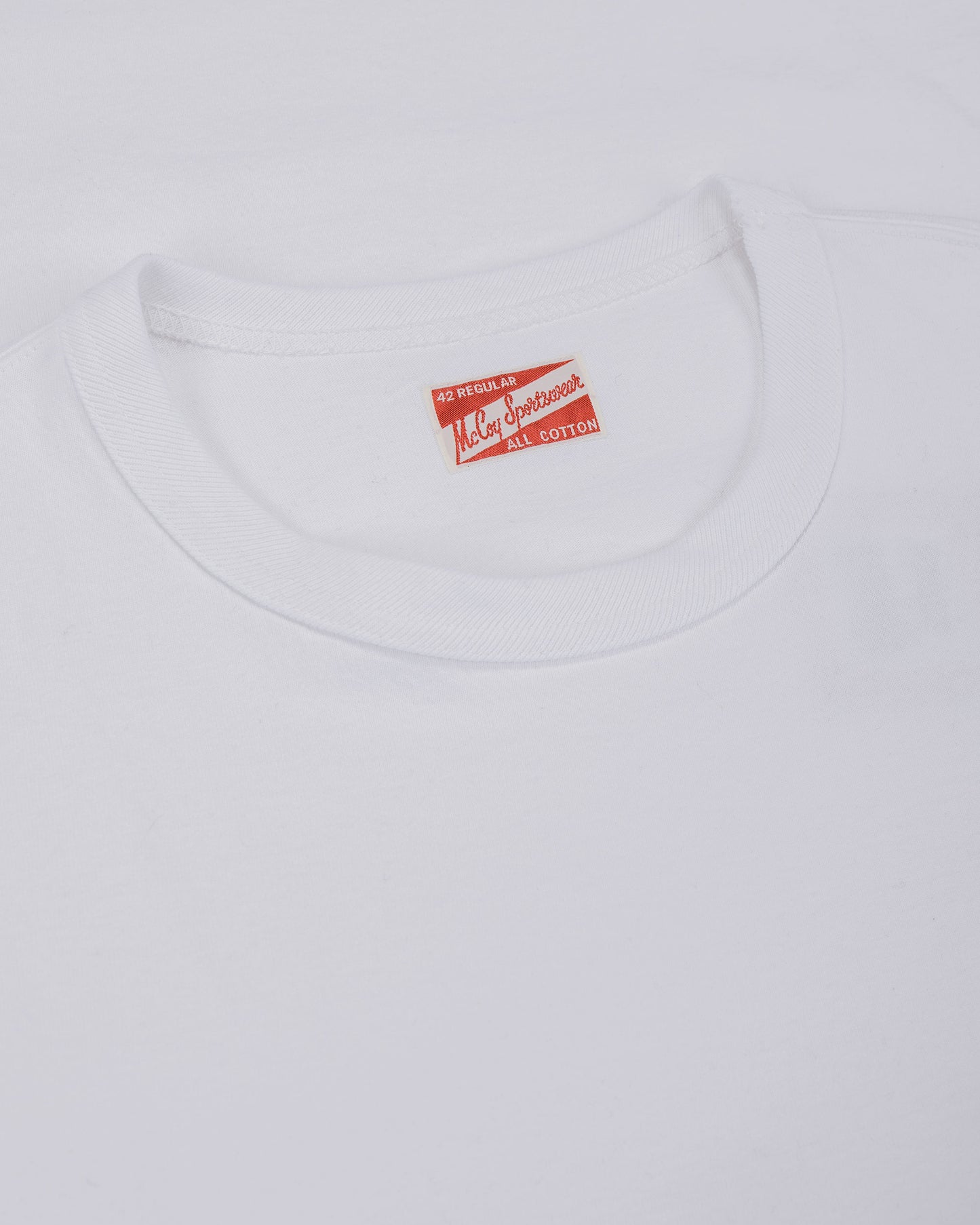 lost & found The Real McCoy's The Real McCoy's MC24019 Pocket Tee L/S White
