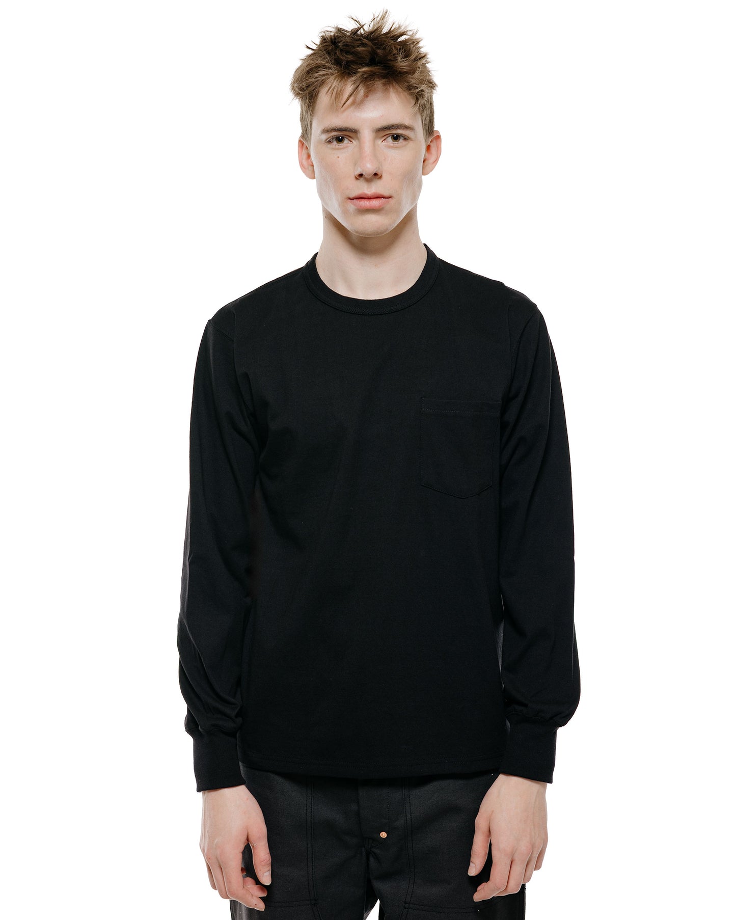 lost & found The Real McCoy's The Real McCoy's MC24019 Pocket Tee L/S Black