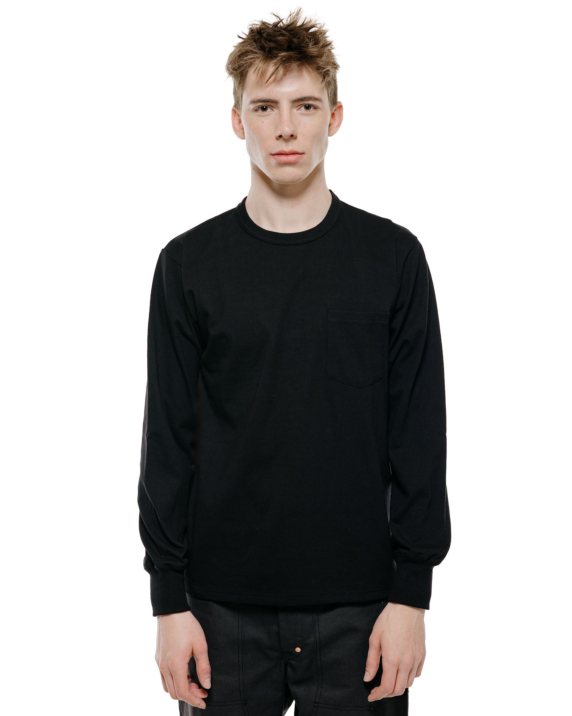 lost & found The Real McCoy's The Real McCoy's MC24019 Pocket Tee L/S Black